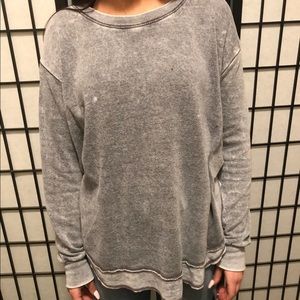 Distressed gray sweater/shirt